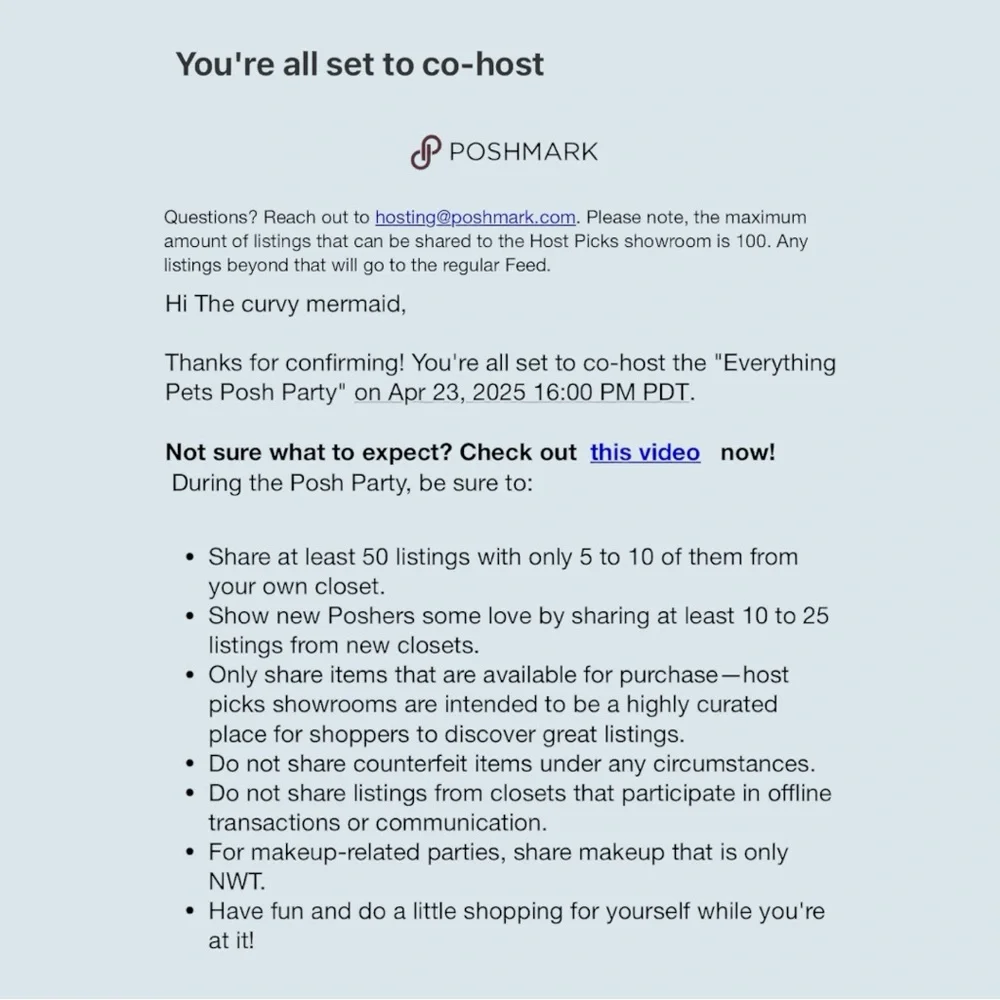 COPY - Cohosting EVERYTHING PETS Posh Party - 11/30 at 6:00 CST Sign up for a h…